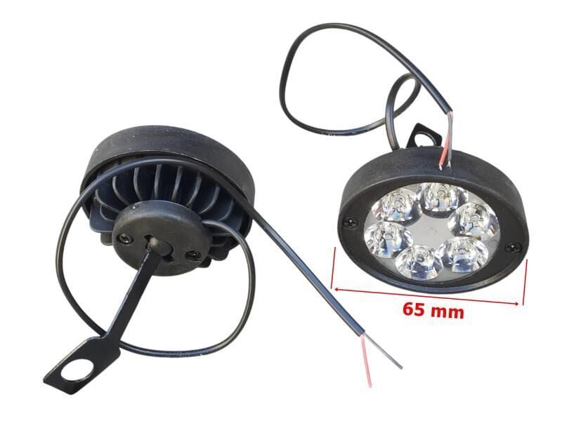 Sis Lambası Yuvarlak 6 Ledli Çakar-Düz 2 Li (Oynar Başlı)