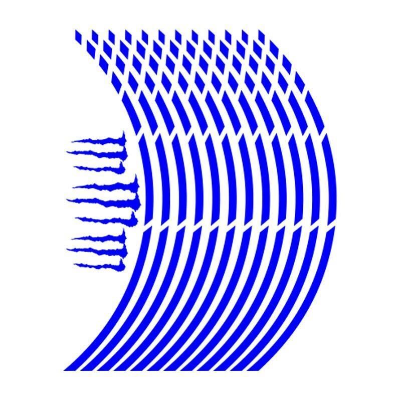 Reflektör Mavi Kesik 1 Set Jant Şeridi