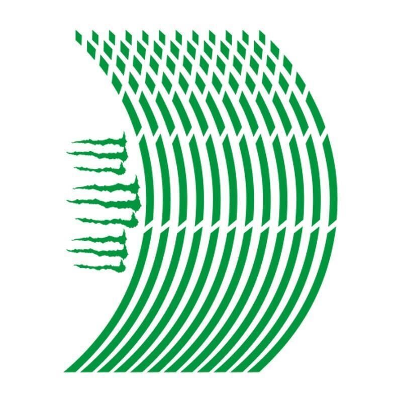 Reflektör Yeşil Kesik 1 Set Jant Şeridi