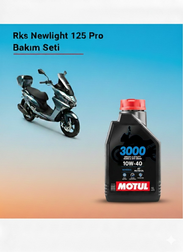 Rks Newlight 125 Pro Bakım Seti Ön-Arka Balata Filtre Ve Motul Motor Yağı 4Lü Set
