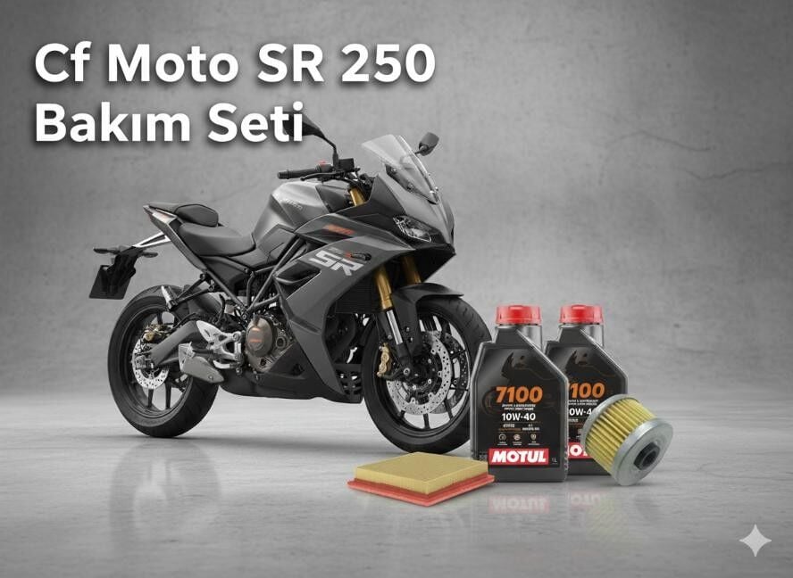 Cf Moto Sr 250 Bakım Seti Hava Yağ Filtresi Motul 7100 Yağ(2 Adet)
