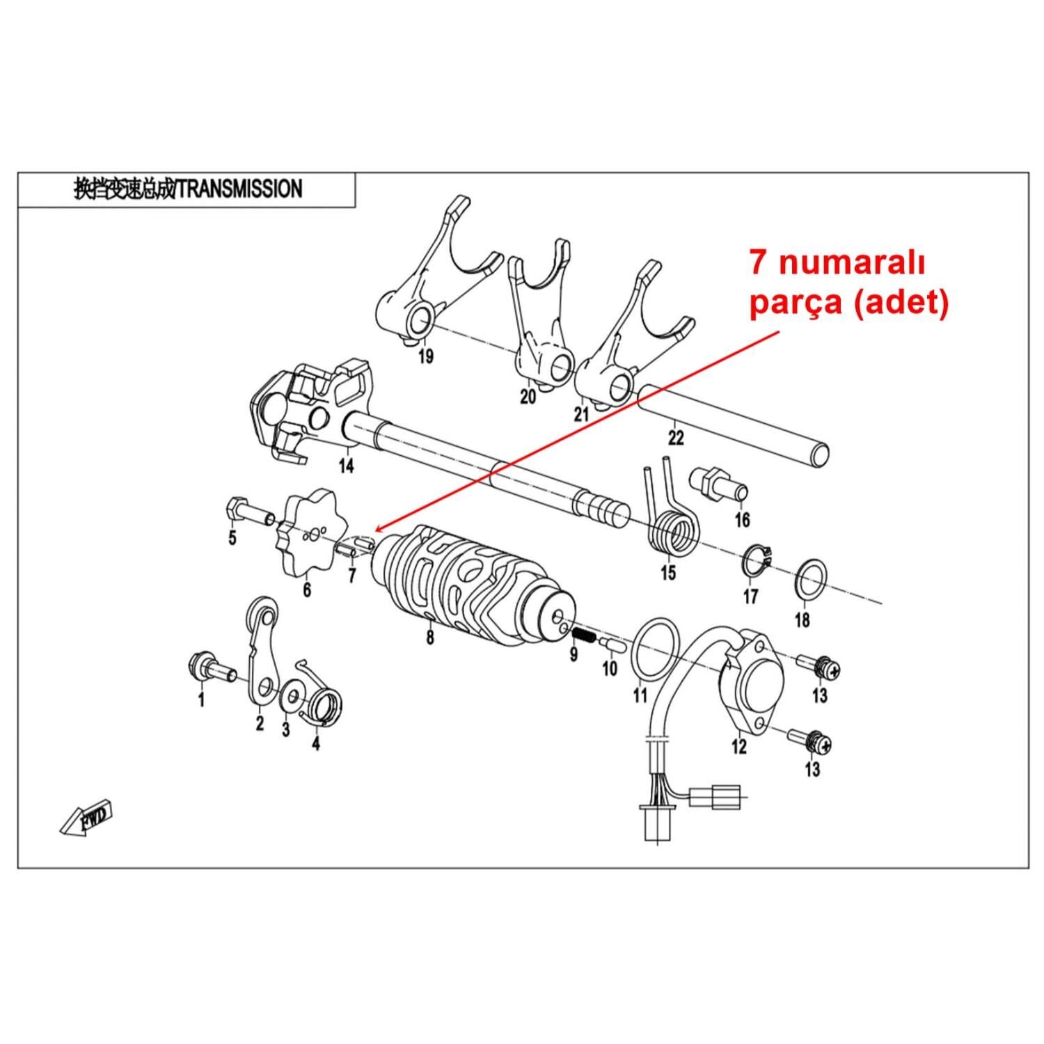 Cf Moto Nk 250 İğneli Rulman (Sekromeç Çivisi) 3-9,70 Mm Orj