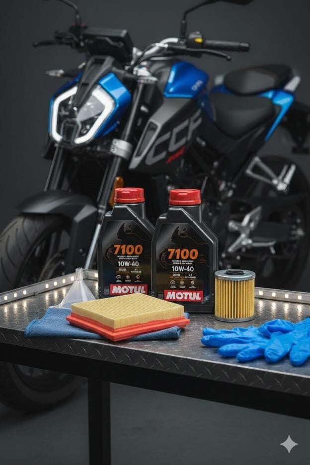 Cf Moto Nk 250 Bakım Seti Hava Yağ Filtresi Motul 7100 Yağ(2 Adet)