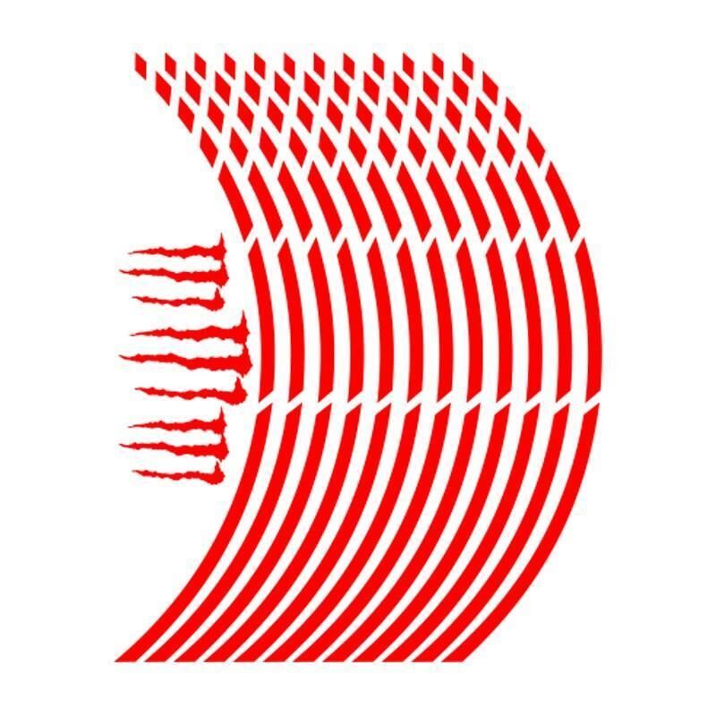 Florasan Kırmızı Kesik 1 Set Jant Şeridi