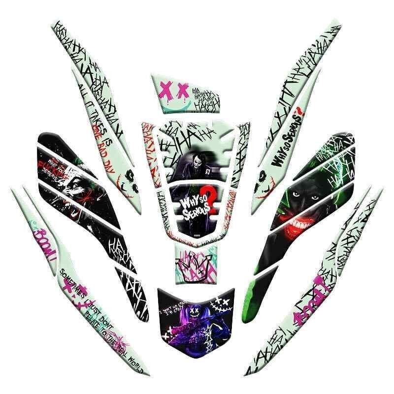 Honda Pcx 2021 - 2024 Uyumlu Gece Yanan Doğal Renk Fosforlu Tank Pad Set 019