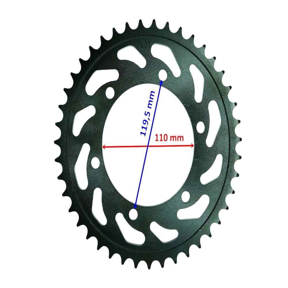 Yamaha Uyumlu R25 Mt-25 Arka Dişli 520-43T İç 110 Mm 6 Delikli Öm