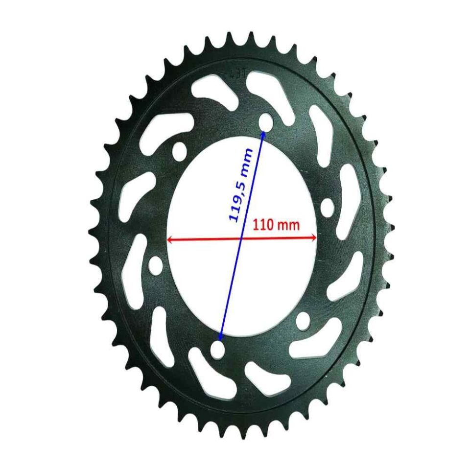 Yamaha Uyumlu R25 Mt-25 Arka Dişli 520-43T İç 110 Mm 6 Delikli Öm