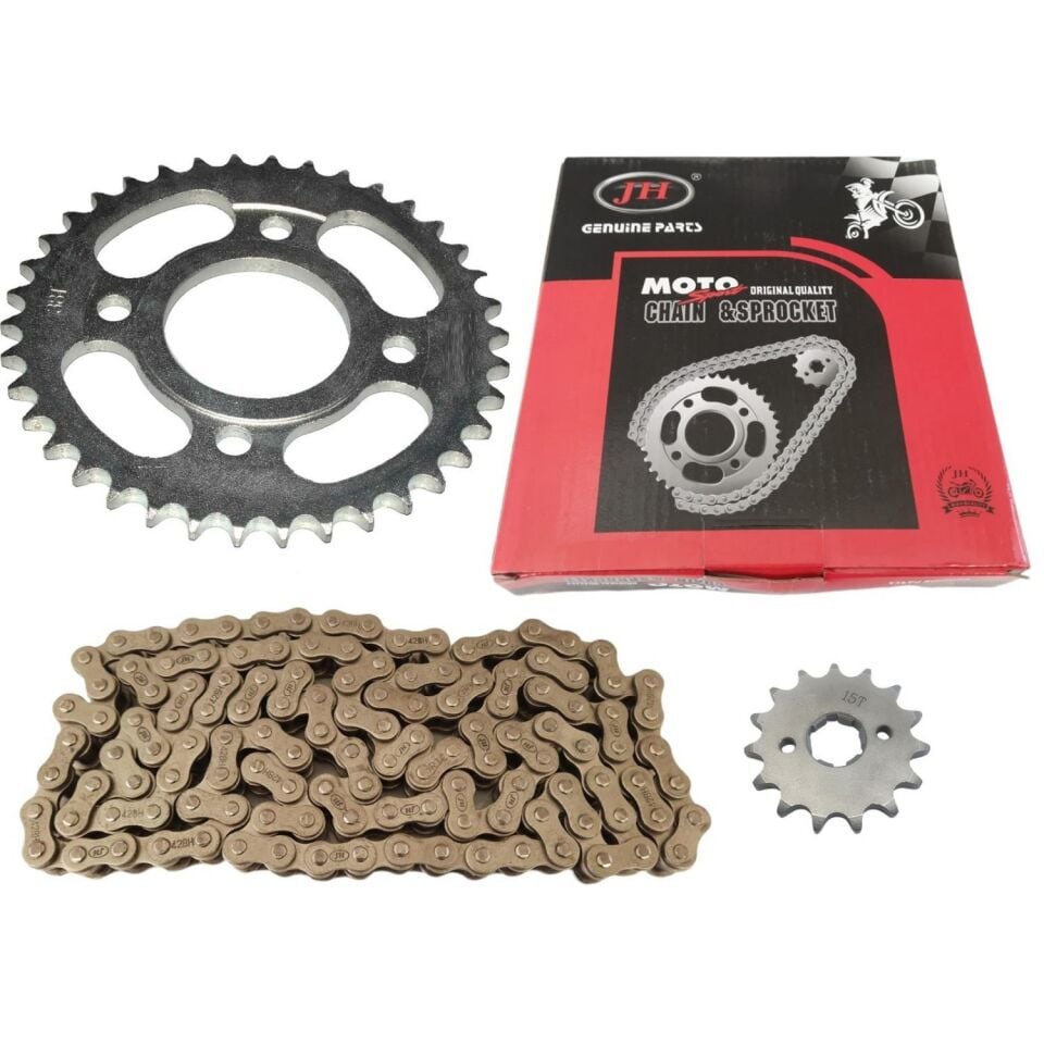 125Cg Model Ön-Arka Dişli Zincir Set 428H 128L 38-15T