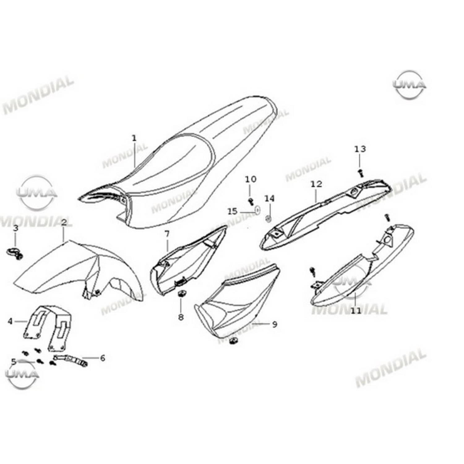Mondial Mh 125-150 Sele Granajı Sol Siyah 2017