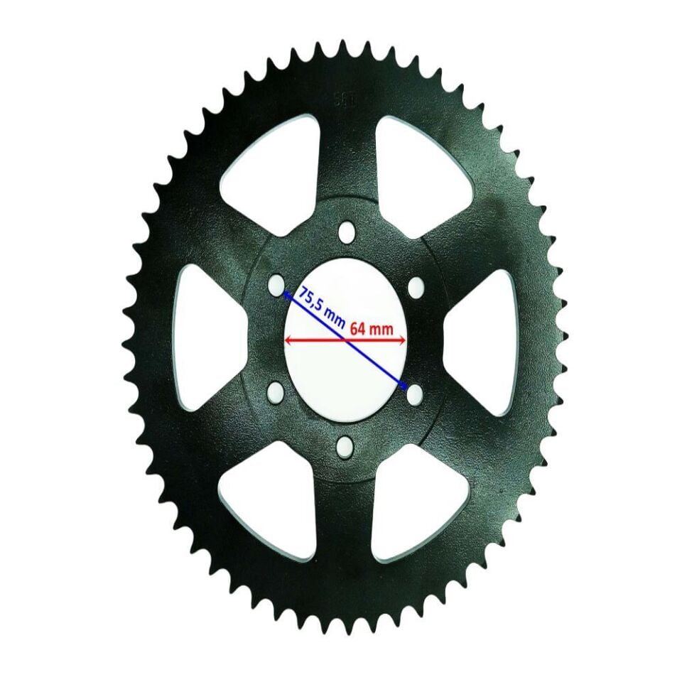 Cross 200 Arka Dişli Ramzey 428-56T İç 64 Mm 6 Delikli Öm