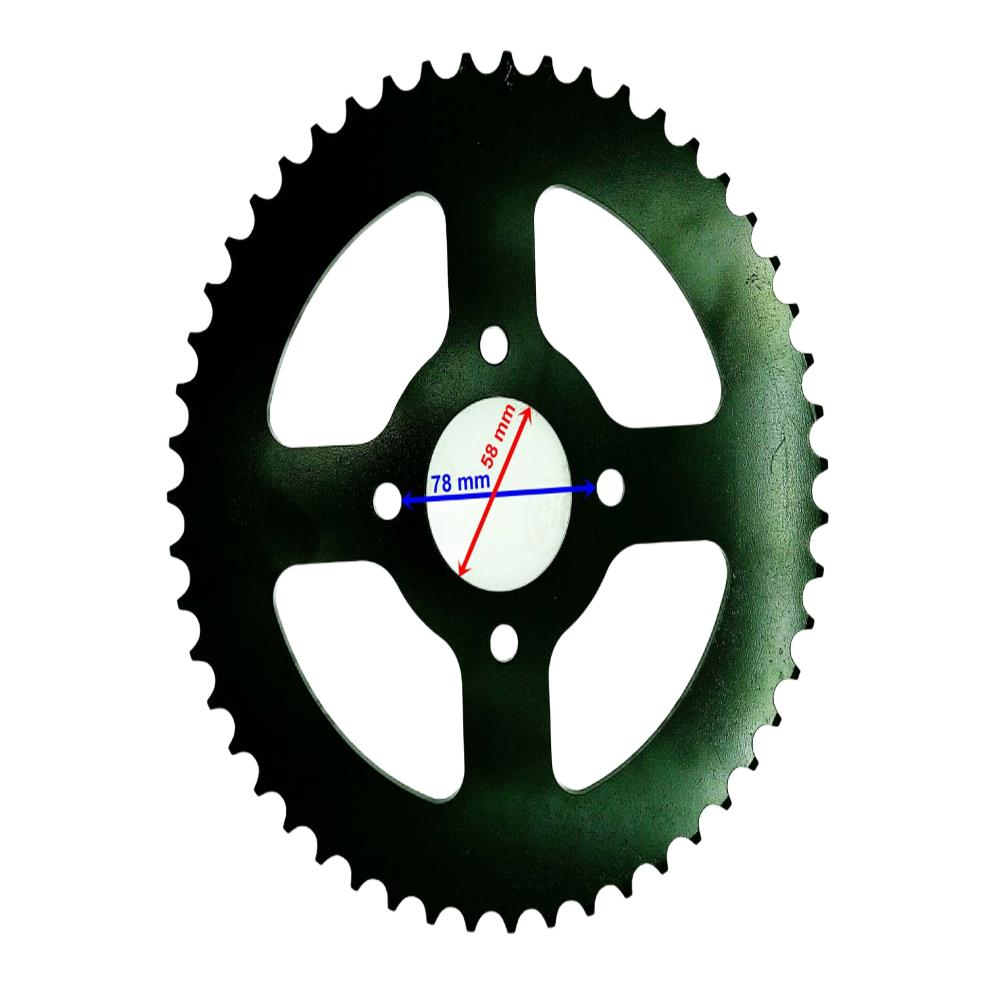 Cross Motoran 200 Arka Dişli 520-51T İç 58 Mm 4 Delikli Öm