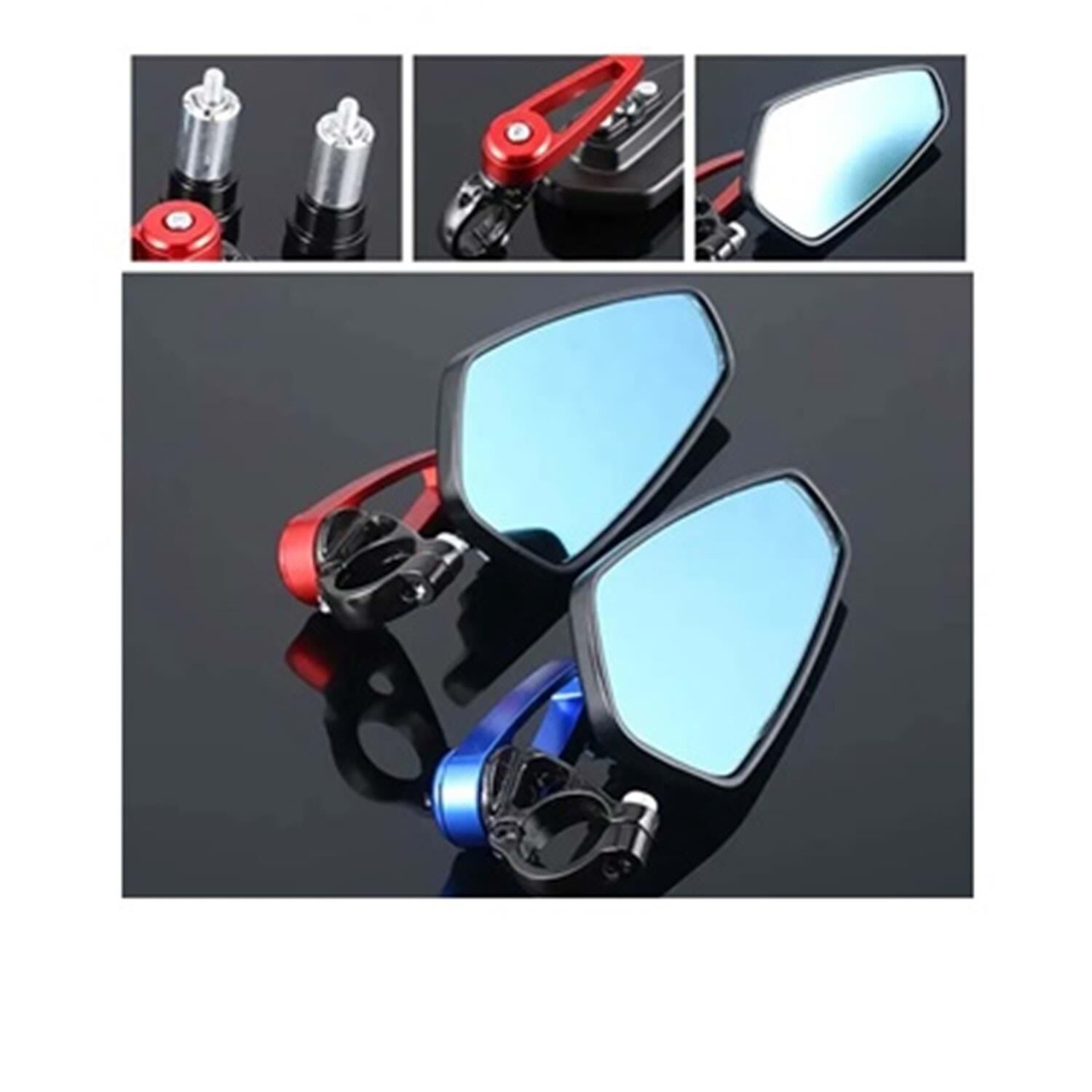 Ayna Motorsiklet Gidon Bağlantılı Takım Kırmızı