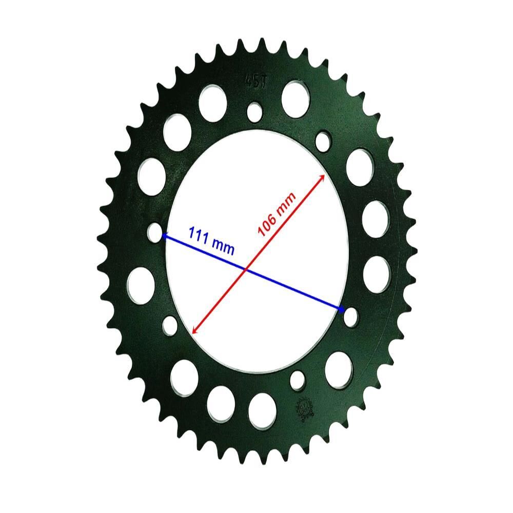 Cross Kuba Black Cat Arka Dişli 428-45T İç 106 Mm 6 Delikli Öm