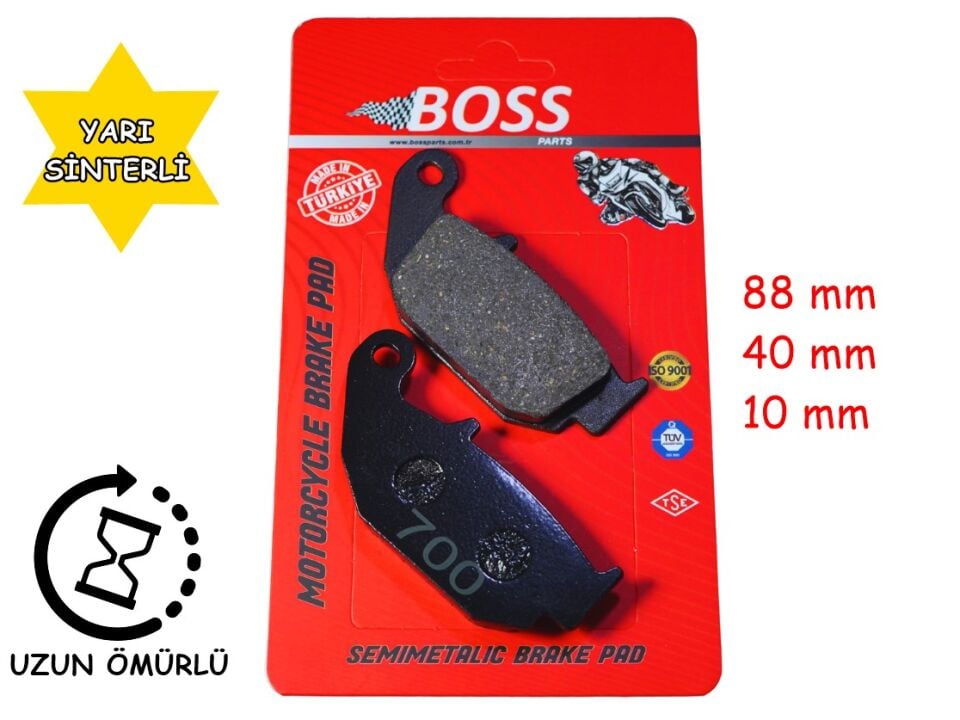 Mondial Arka Fren Disk Balatası Boss Fa629 Drift L (Em) Honda Msx 125 Cbr 125 Crf 250(17-..)