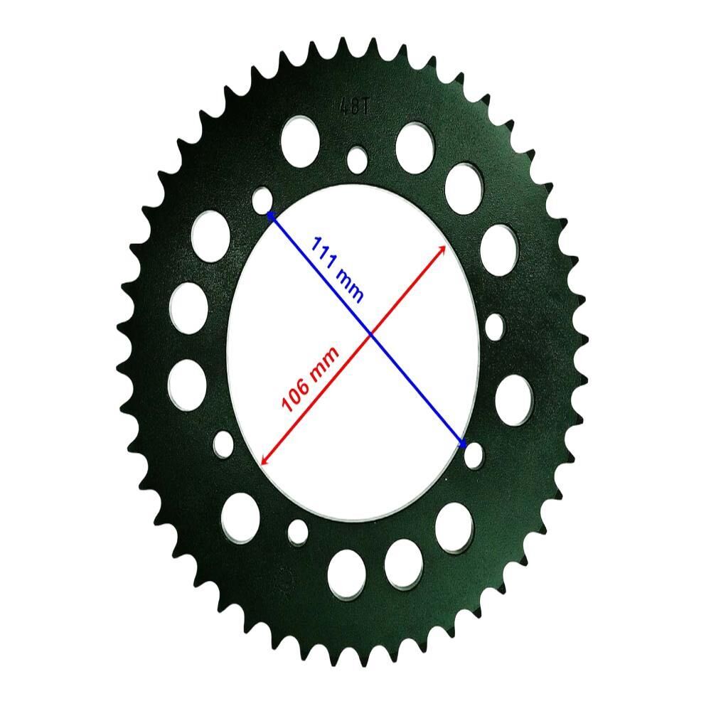 Cross Kuba Black Cat Arka Dişli 428-48T İç 106 Mm 6 Delikli Öm