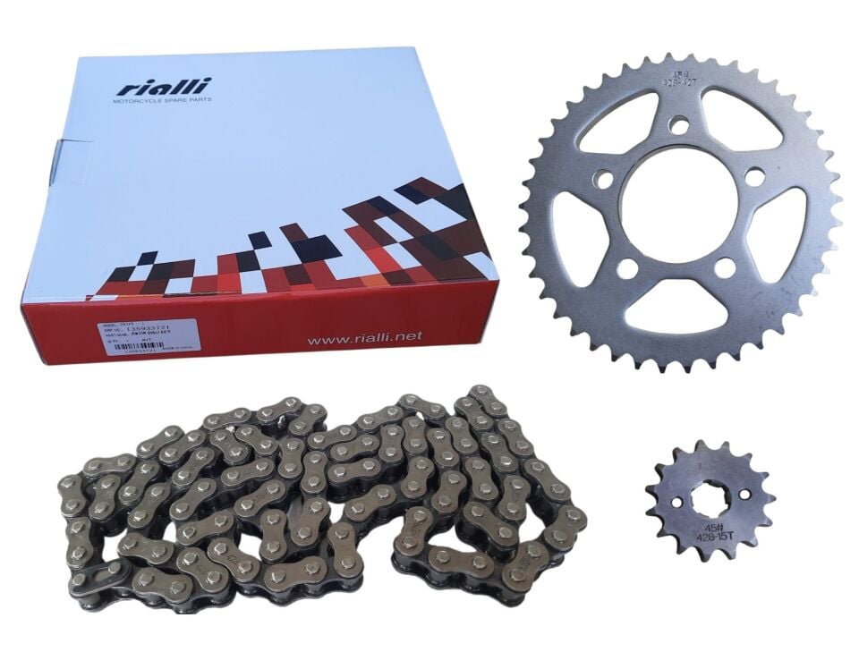 Mondial Drift L Ön-Arka Dişli Zincir Seti Rialli 42-15T 428H-128L