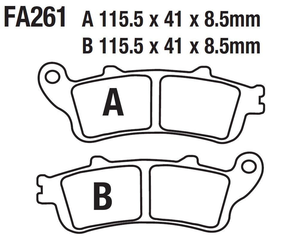 Honda Ön Fren Disk Balatası Fa261 Xl1000 Varadero Goldwing Gl 1800-Cbr 1100 Xx
