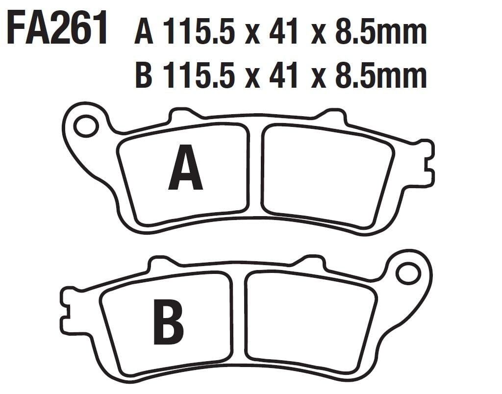 Honda Ön Fren Disk Balatası Fa261 Xl1000 Varadero Goldwing Gl 1800-Cbr 1100 Xx