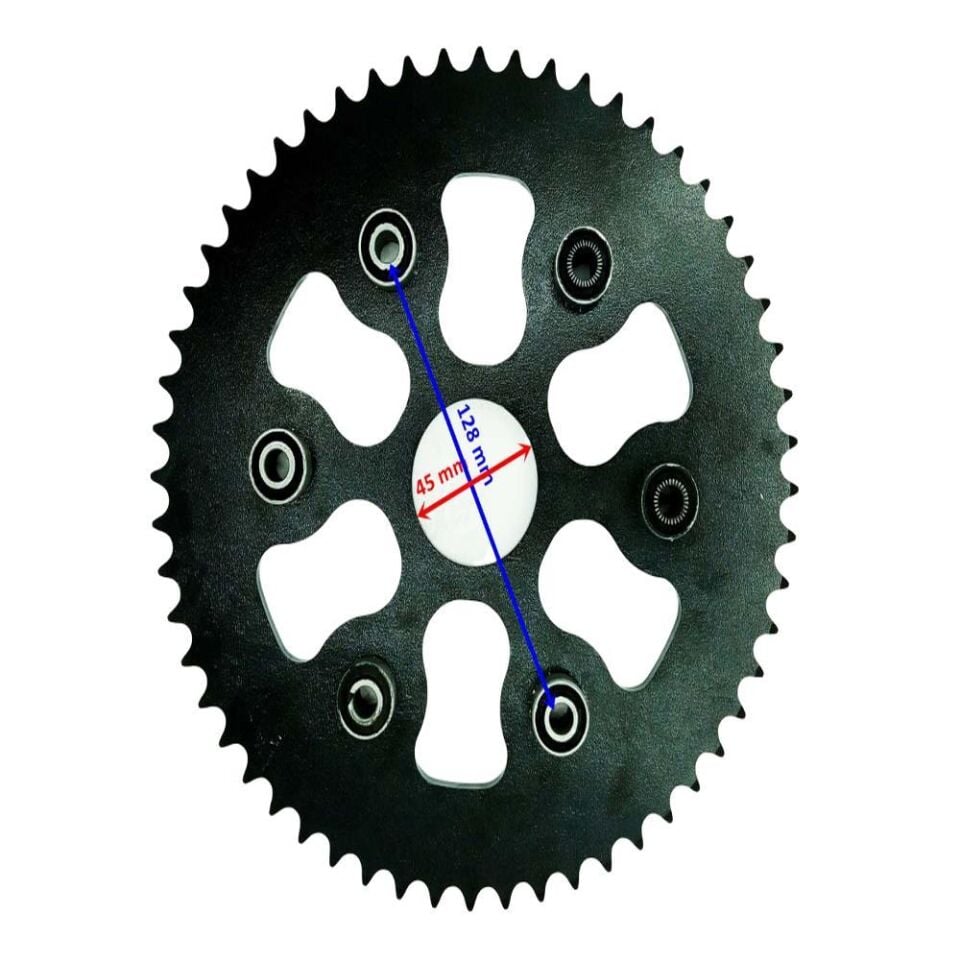 250 Yuki İzci Arka Dişli 428-56T İç 45X6 Takozlu Ind Öm