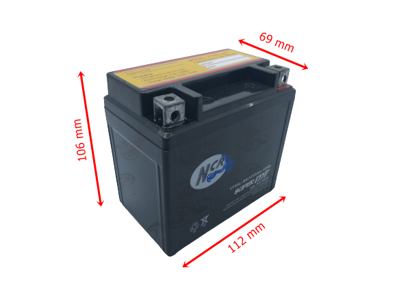 Akü Bs 12V 5Ah Yatık Ncr Sfc Bws Scooter 50