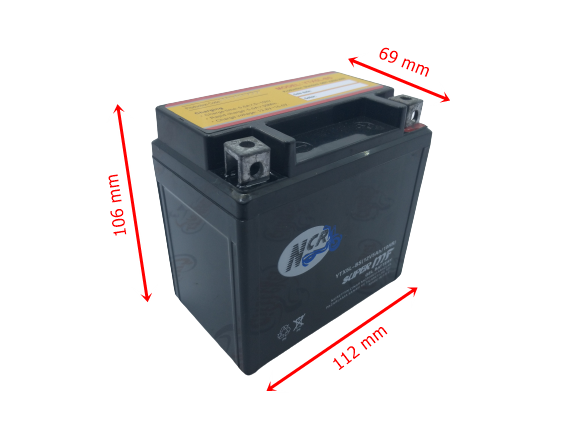 Akü Bs 12V 5Ah Yatık Ncr Sfc Bws Scooter 50