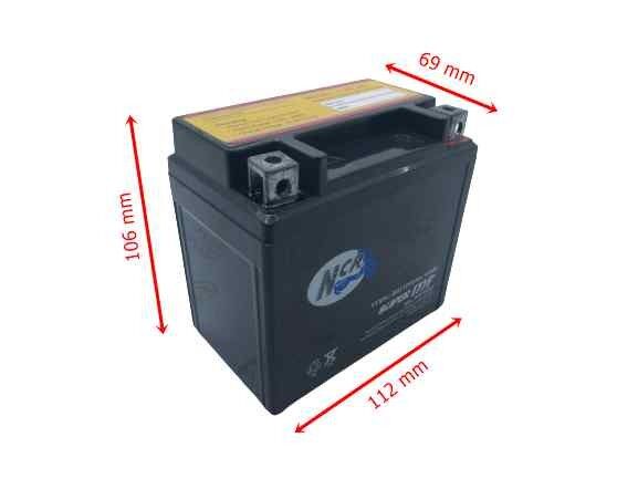 Akü Bs 12V 5Ah Yatık Ncr Sfc Bws Scooter 50