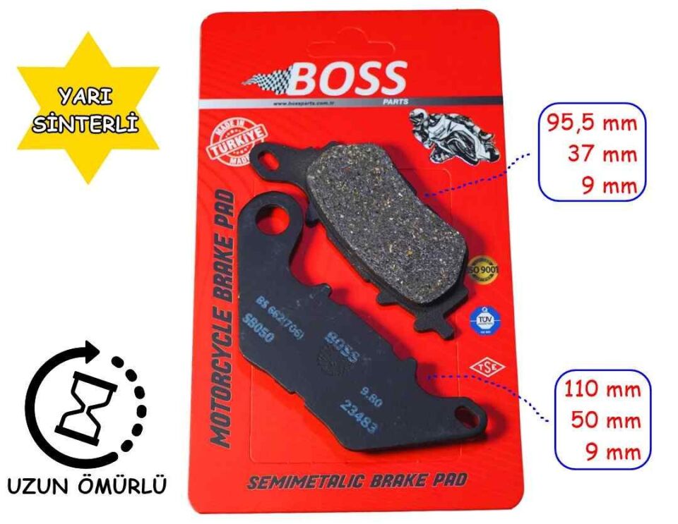 Yamaha Xmax 250-300 Arka Fren Disk Balatası (2018-23) Boss Fa662