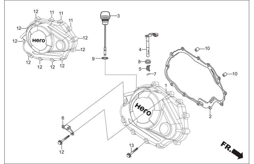 Hero Thriller (Hr150-Th) Motor Kapak Ust Debriyaj Levyesi Orj ResimNo:4