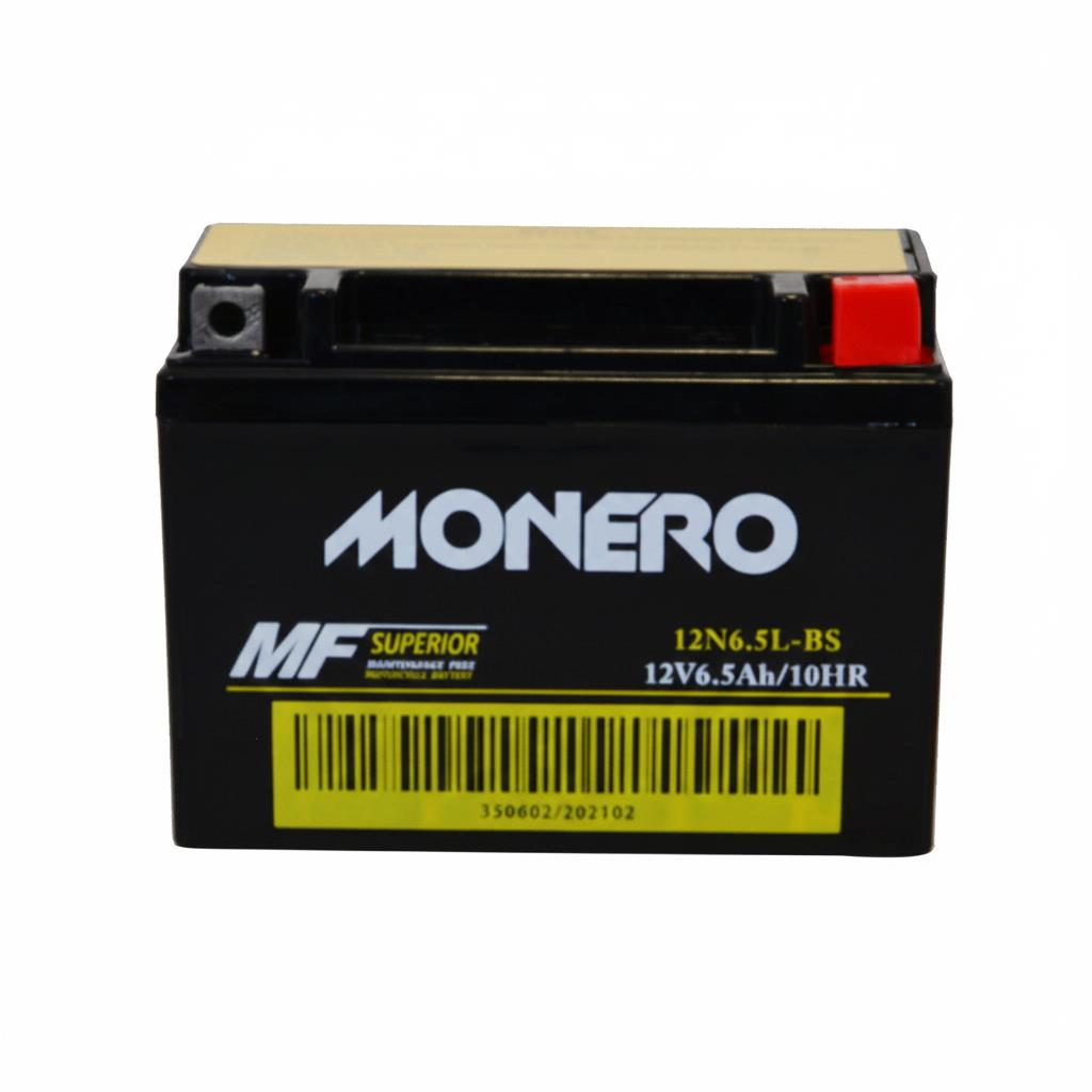 Akü Bs 12V 6,5Ah Yatık Monero Cg