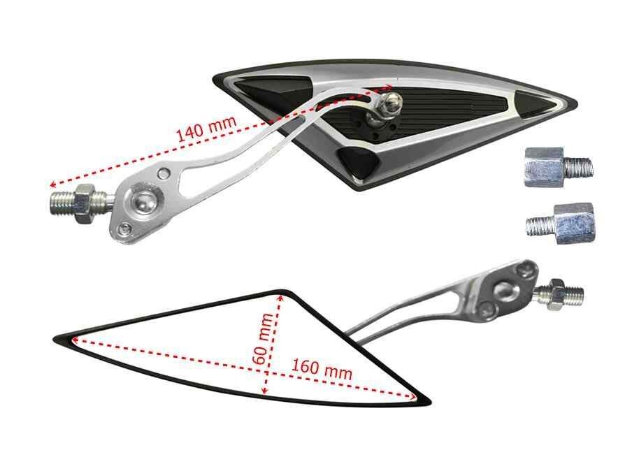 Ayna Üçgen Modifiye Gri 8-10 Mm