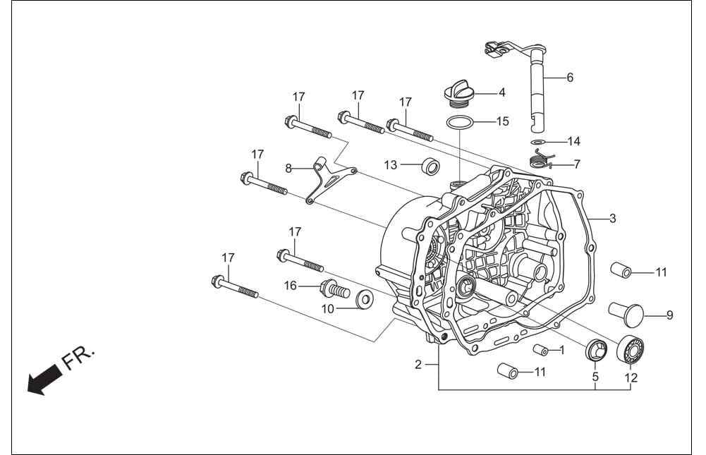 Hero Glamour (Hr125-Gl) Conta Kapak Motor Govde Sag Orj ResimNo:3