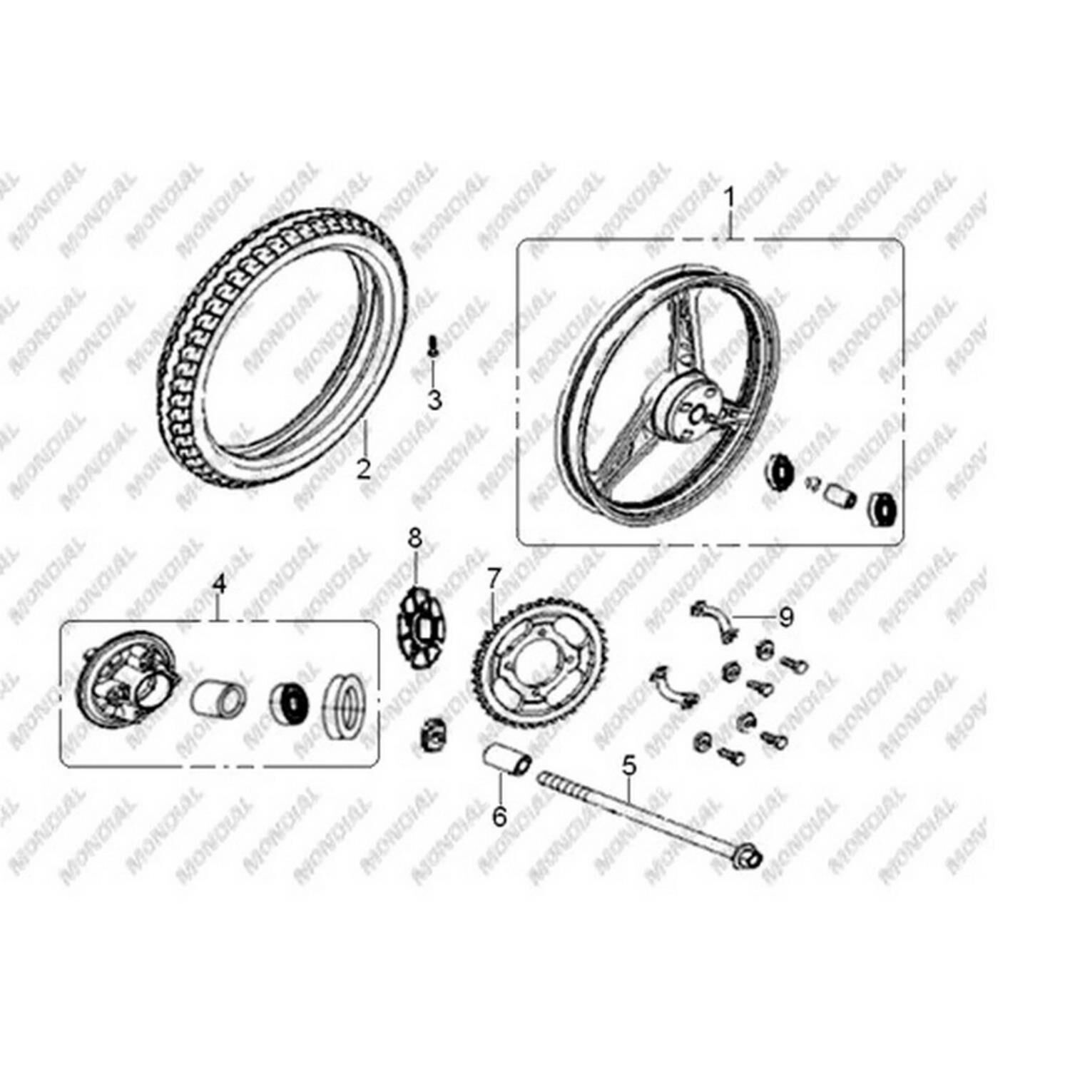 Mondial Mh Mr Mc Mc-X Arka Dişli Lastiği Orj