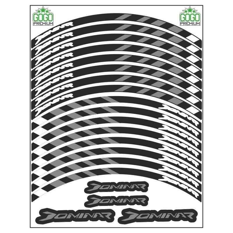 Bajaj Gri Dominar Uyumlu Baskı 1 Set Jant Şeridi