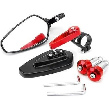 Motosiklet Racing  Gidon Aynası Kırmızı 1.Kalite