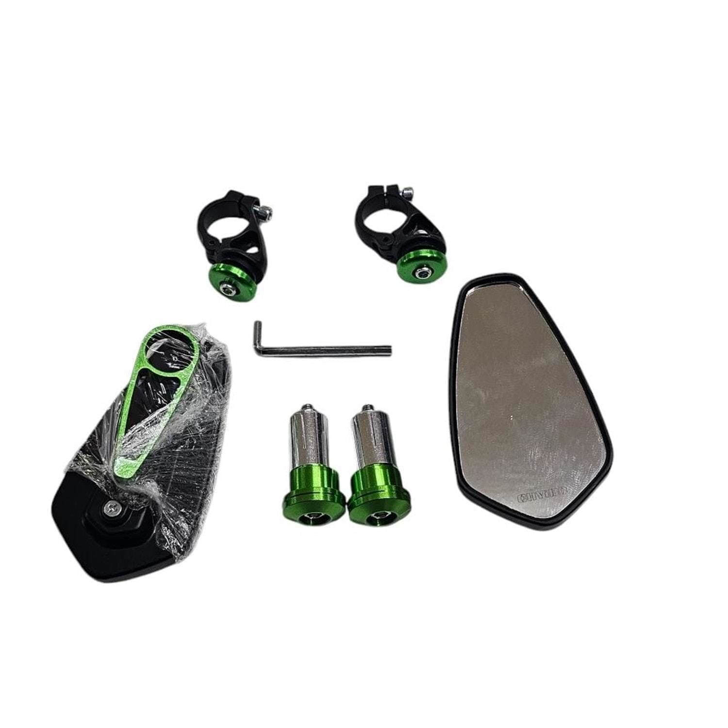Motosiklet Racing  Gidon Aynası Yeşil 1.Kalite