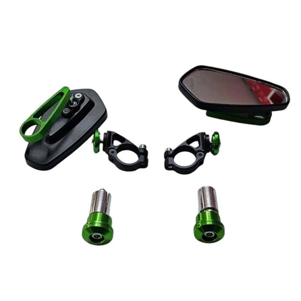 Motosiklet Racing  Gidon Aynası Yeşil 1.Kalite