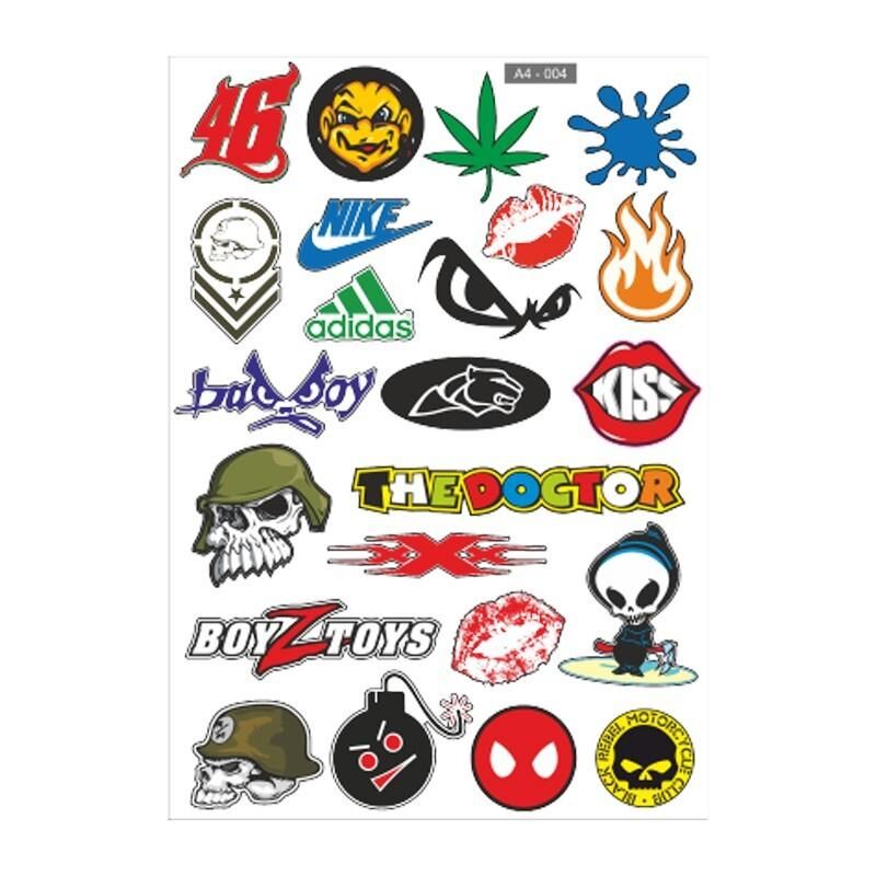 A4 Sticker 004 Tek Paket Çoklu