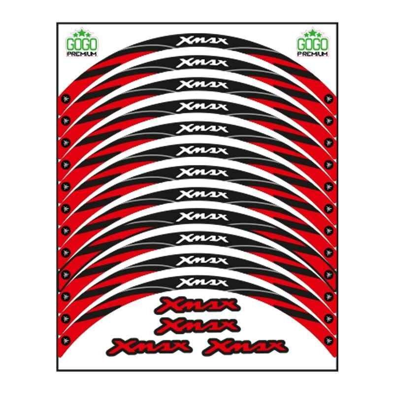 Yamaha Kırmızı Reflektör Baskı Xmax Uyumlu 1 Set Jant Şeridi