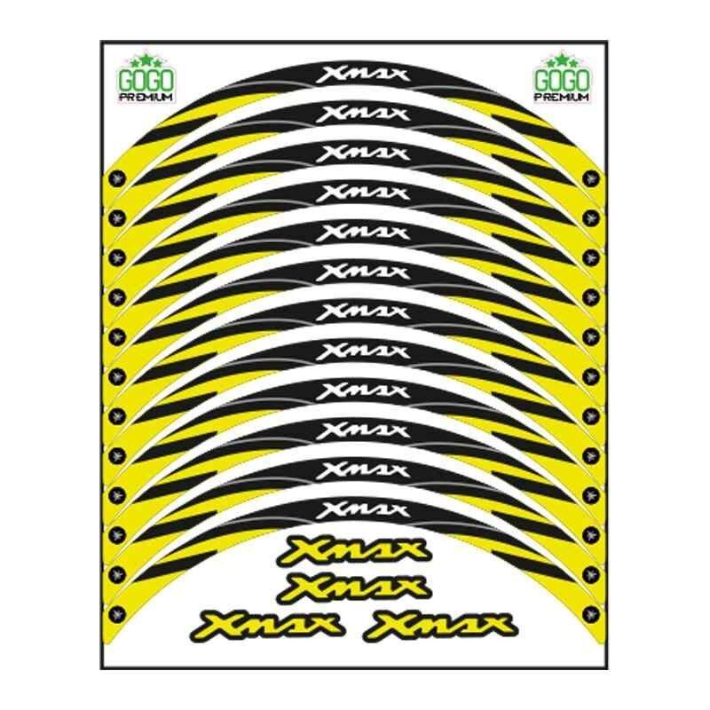 Yamaha Sarı Reflektör Baskı Xmax Uyumlu 1 Set Jant Şeridi