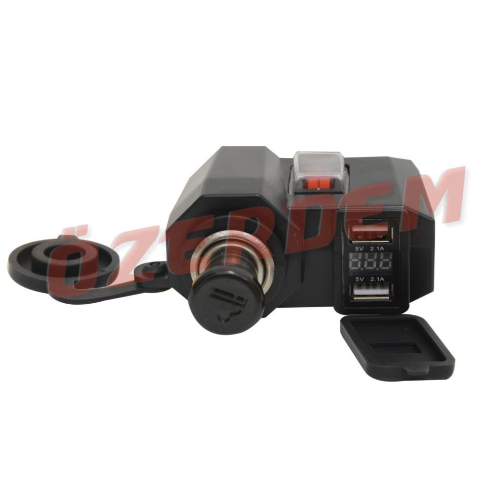 Usb Şarj Cihazı Ve Çakmaklık Göstergeli
