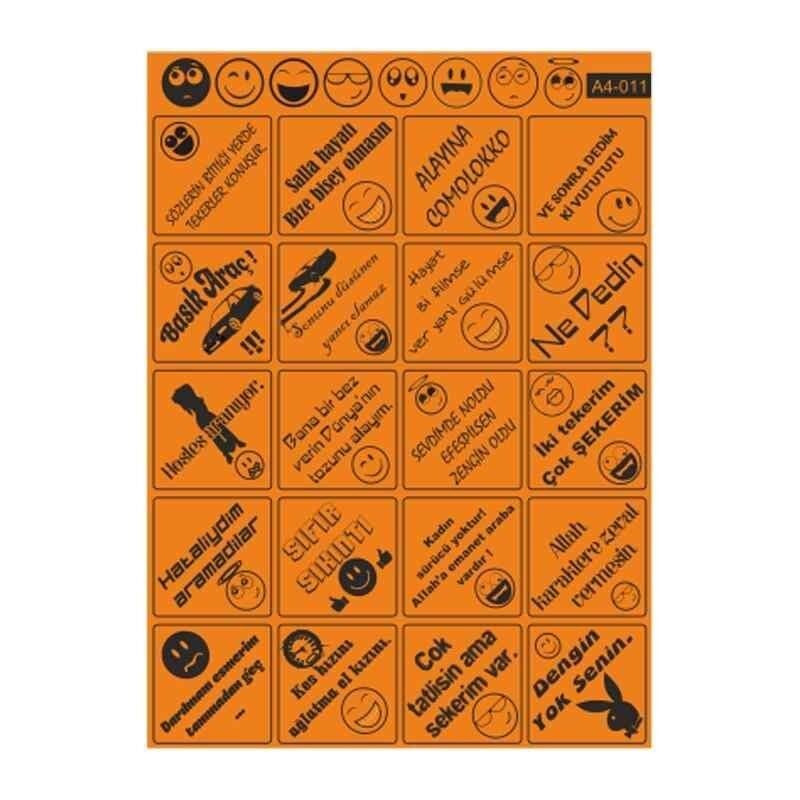 A4 Sticker 011 Tek Paket Çoklu