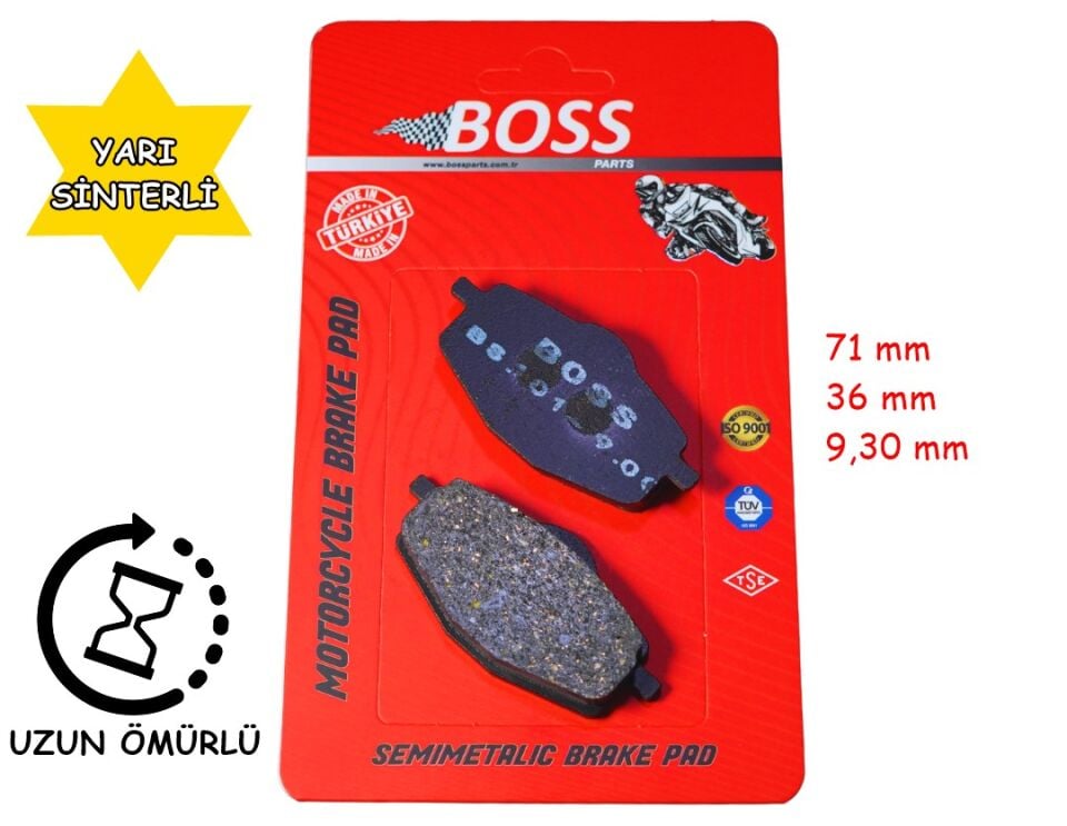 Rks Arka Fren Disk Balatası Boss Fa101 Freccia 125-150, Vrs 125