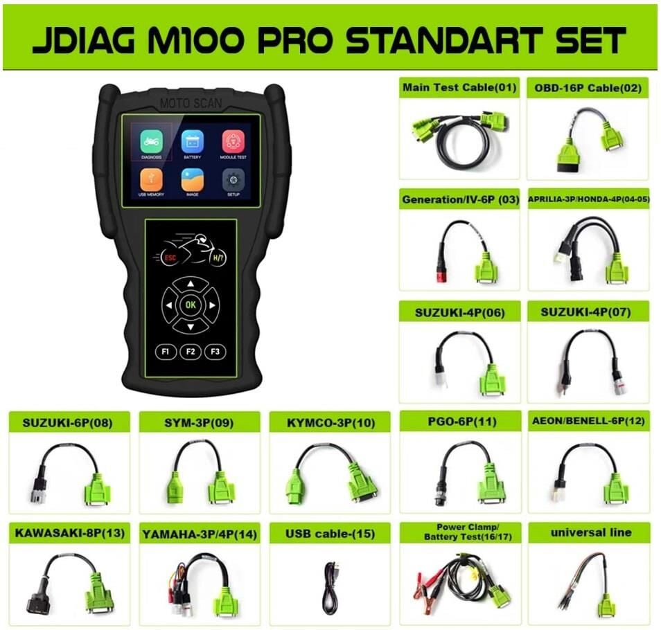 Arıza Tespit Cihazı Üniversal M100Pro 16 Kablolu