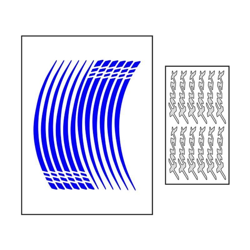 Yamaha Reflektör Mavi Iv Xmax Uyumlu 1 Set Jant Şeridi