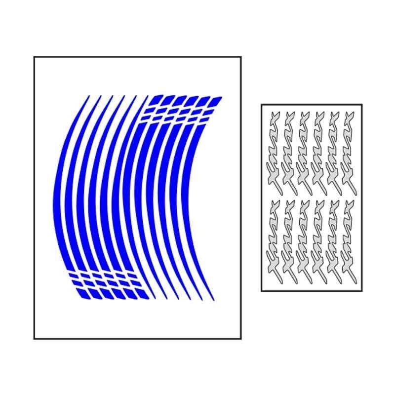 Yamaha Reflektör Mavi Iv Xmax Uyumlu 1 Set Jant Şeridi