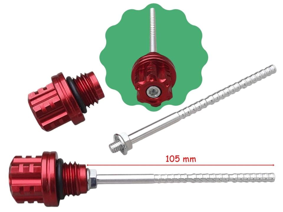 Cg Cub Yağ Seviye Çubuğu Alüminyum Kırmızı