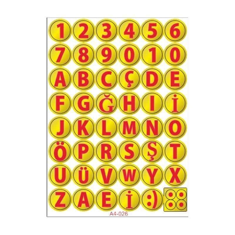 A4 Sticker 026 Tek Paket Çoklu