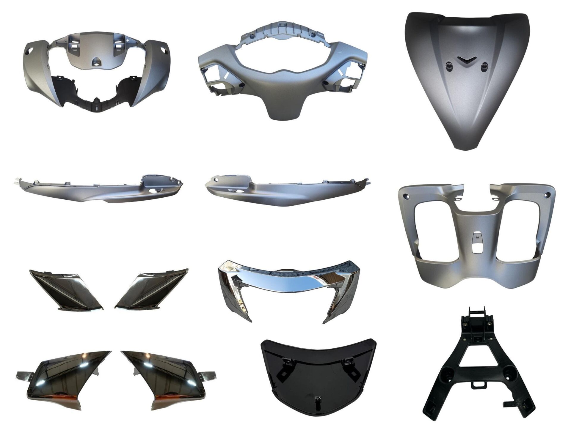 Tvs Jupiter 125 Kaporta Seti (Plastik) 13 Parça Gri