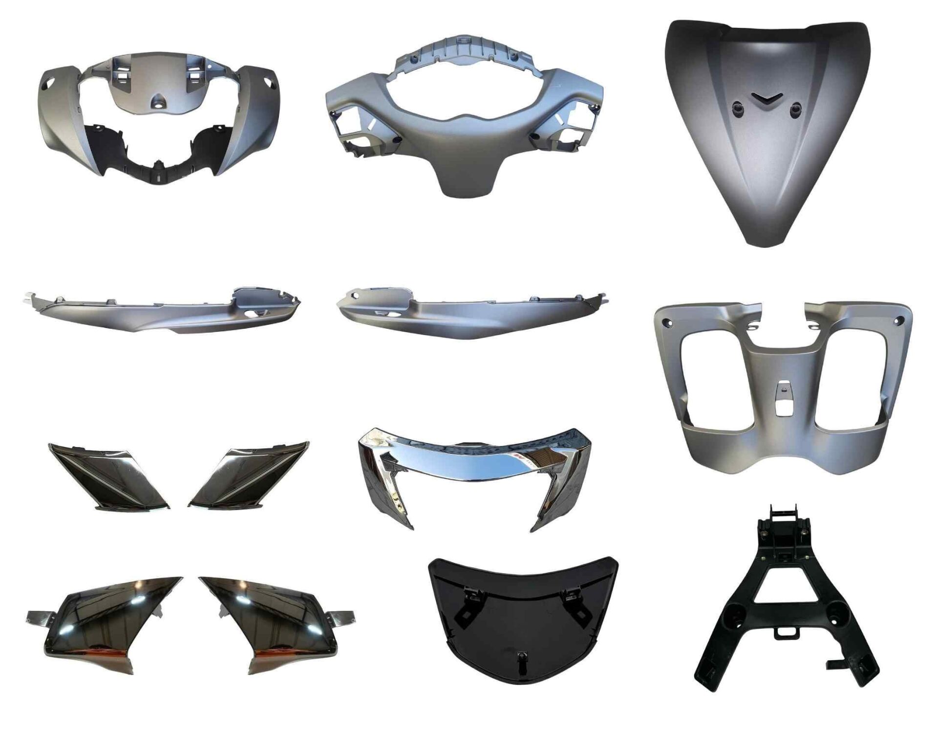 Tvs Jupiter 125 Kaporta Seti (Plastik) 13 Parça Gri