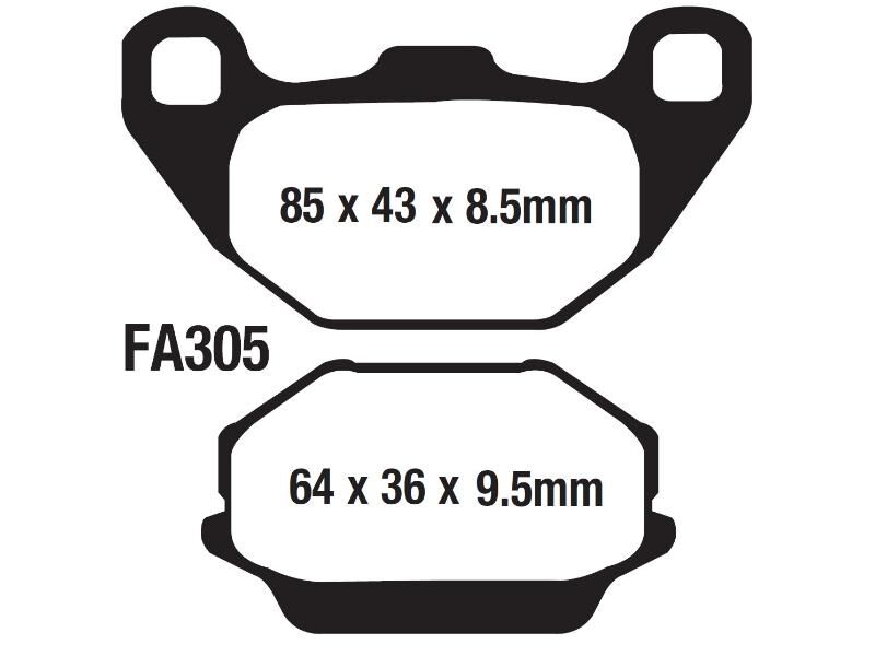 Kymco Ön Fren Disk Balatası Fa305 Agility, People S, Super 8